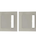 Straight Up Durable Two Pack Self Adhesive Access Panels For Drywall Walls Easy Peel Off Setup ABS Hole Covers in light grey.