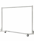 70 Inch Extra Long Garment Rack With Wheels Beefy Industrial Grade Heavy Duty Clothes Rack Chrome Finish Commercial Grade Rolling Clothes Rack Supports Up To 450 Lb shown.