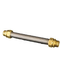 Premium 304 Stainless Steel Flexible Bellows With Heavy Duty Copper Joint For Fan Coil Units Slick No Leak Water Inlet Connector