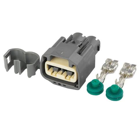 3 Pin Plus 2 Pin EPS Power Steering Pump Wire Plug Connector Adapter Housing Seal Kit For Volvo Ford Direct Replacement shown
