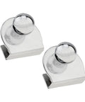 Glass Door Pull Handle Set For Glass Showcases Cabinets And Drawers No Drilling Clip On 5 To 8 Mm Glass Silver