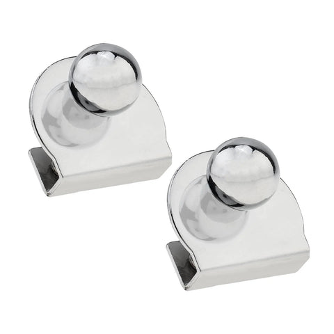Glass Door Pull Handle Set For Glass Showcases Cabinets And Drawers No Drilling Clip On 5 To 8 Mm Glass Silver