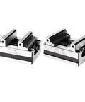 Slick Self Centering Cnc Vice With Four And Five Axis Precision Turntable Fixture For Machining Centers featuring flat jaws and a shiny finish.