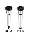Heavy Duty ER Extension Rod With Morse Taper Adapter For MT Series Collet Chucks, Precision Ground Tool Holder shown.