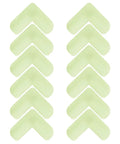 Light green L-shaped PVC corner guards, 10 pieces, for Night Light Corner Guards For Furniture And Beds, Easy Install Baby Proofing.