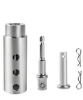 Trailer Jack Drill Adapter For 1 Inch Drive Shaft, Stainless Steel Heavy Duty Power Tool Kit including socket bit and pins.
