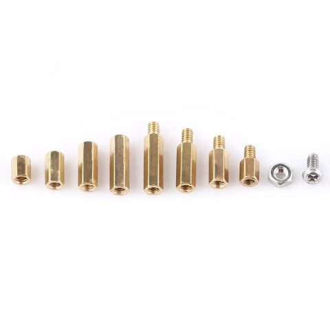 M2 M3 Hex Standoff Kit For Electronic Projects DIY Repair Includes Brass Screws Nuts And 304 Stainless Spacers Assorted PCB Spacers And Mount Hardware For Makers And Hobbyists brass standoffs and screw