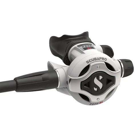 Mk25 Evo S620 Ti White DIN Dive Regulator System With Beefy Air Balanced Flow Through Piston XTIS Insulated Mechanism cold water ready
