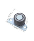 Heavy Duty Sliding Door Support Wheels With Adjustable Caster Rollers And Precision Bearings Smooth Operator Barn Door Hardware Replacement close-up view with dimensions.