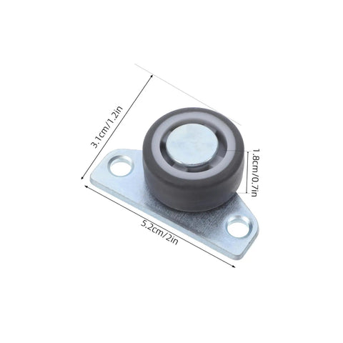 Heavy Duty Sliding Door Support Wheels With Adjustable Caster Rollers And Precision Bearings Smooth Operator Barn Door Hardware Replacement close-up view with dimensions.