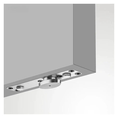 Heavy Duty Springback Pivot Hinge For Restaurants And Commercial Doors perspective view showing steel components for durability.