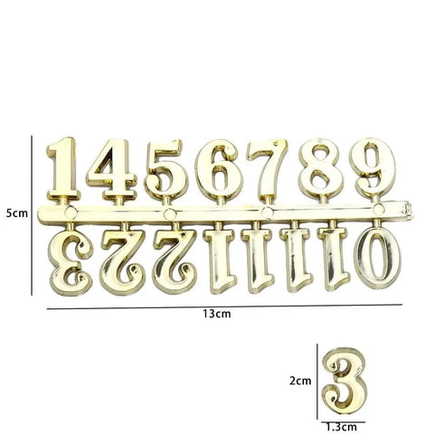 Quartz Clock Numerals Replacement Set Not Self Adhesive For Clock Repair And DIY Wall Clocks Arabic Numbers Silver Finish