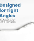 Paint Behind Toilet Tool Kit With 12-Inch Reach Flat Brush on white background, highlighting slim, flexible design for tight angles
