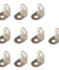 Ten Piece L Angle Corner Bracket Set For Shelves And Furniture Frames Heavy Duty 90 Degree Steel Corner Connectors, 20x20x16mm