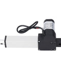 24V DC Electric Linear Actuator 800N With 100mm Stroke And End Limit Switch Rugged Aluminum Tube Frame ABS Connectors Built To Last Yet Smooth Linear Motion For DIY Projects And Industrial Automation, side view
