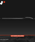 Rear Panhard Bar For Jeep Wrangler JL 2018 2024 Track Rod To Tighten Loose Steering With Solid Steel Construction Pre Greased And Rust Proof For Rugged Trails And Everyday Driving, black steel rear track bar