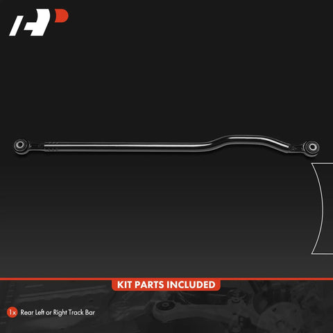 Rear Panhard Bar For Jeep Wrangler JL 2018 2024 Track Rod To Tighten Loose Steering With Solid Steel Construction Pre Greased And Rust Proof For Rugged Trails And Everyday Driving, black steel rear track bar
