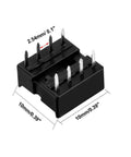DIP IC Socket Adapter Solder Type 2.54mm Pitch Dual Row 8 Flat Pins 7.6mm Row Pitch 20 Pack Reusable IC Socket Holder