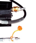 10,000 PSI 10 Ton Porta Power Hydraulic Air Foot Pump With Control Lift 5 Ft Hose and Swivel Hose Connectors