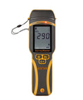 SurveyMaster Dual Function Moisture Meter with Pin and Non Invasive Modes, large display, measuring in progress