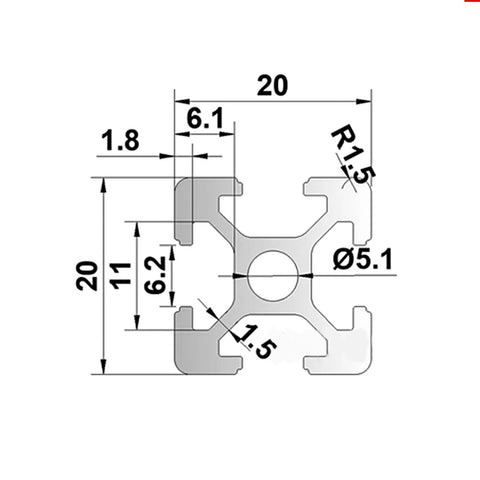 Heavy Duty 20 x 20 Aluminum T Slot Extrusion 1600mm Black 4 Pack for DIY Projects and Industrial Builds Pro Grade European Standard Anodized Linear Rail Profiles 2020 Series Built To Last For Custom Frames And Machinery. 20x20 profile cross section