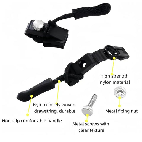 Zipper Repair Kit Set With Tough Durable Adjustable Metal Zipper Restorer Non Slip Replacement Head for various items
