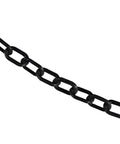 Heavy Duty Plastic Barrier Chain For Crowd Control And Traffic Diversion 500 Foot Roll black links close-up detail