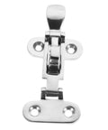 Stainless Steel Marine Catch Latch And Hasp Lock Set Silver 11.5x4.9cm For Boat Cabinets With Saltwater Resistance And Durable Heavy Duty Toggle Clamp Style Installation For Secure Seaworthy Doors. Front view