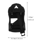 Black Quartz Pendulum Clock Movement Drive Unit Replacement Part for DIY Wall Clocks, ABS Metal Construction, front view.