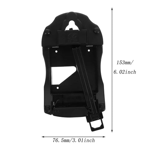 Black Quartz Pendulum Clock Movement Drive Unit Replacement Part for DIY Wall Clocks, ABS Metal Construction, front view.