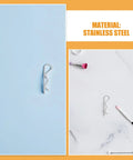 Premium Stainless Steel R Shape Cotter Pins Set for Heavy Duty Industrial Hitches shown against blue and marble background.