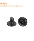 Heavy Duty M4 X 4Mm Flanged Button Head Socket Cap Screws 50 Pack 304 Stainless Steel shown with hex socket and flange.