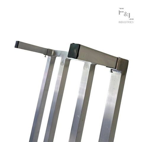 Heavy Duty Aluminum Dunnage Rack With 1850 Lb Capacity All Welded Aluminum Storage Platform For Industrial Warehouses Restaurants And Backrooms Elevates Items Off The Floor Rust Resistant Built To Last 36 Inch By 20 Inch By 8 Inch, angled view