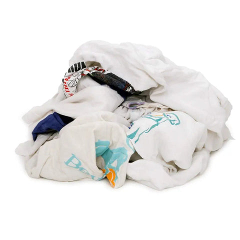 Recycled Multicolor T Shirt Rag Set In A 50 Pound Box Lint Free Cleaning Cloth Rags For Painting And Staining Medium Absorbency