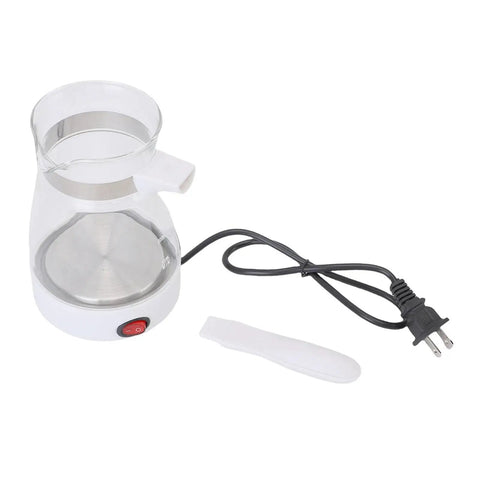 Turkish Coffee Maker Electric Pot 600ml Kettle For Tea And Coffee Yellow Glass 110V US Plug Easy Home Brew Machine For Quick Rich Mornings