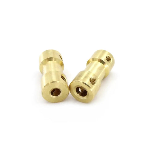 Copper Motor Shaft Coupler For RC Boats And Robots, 2.3mm To 2.3mm Fit, Durable Copper Joint Connector For Marine Vehicles And Cars, Provides Smooth Torque Transmission And Versatile Size Range Including 2mm 3mm 3.175mm 4mm 5mm 6mm, brass shaft couplers