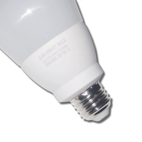 Close-up of Dimmable LED Bulbs 12W E26 With 2.4G Wireless 3 Zone Remote Control Adjustable Warm To Cool Color Temperature