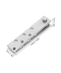 360 Degree Heavy Duty Stainless Steel Pivot Hinges For Hidden Doors With Slick Operation And Concealed Invisible Hinge System For Bookcase Secret Doors And Seamless Aesthetic Appeal QUMIIRITY, shown in silver with dimensions.