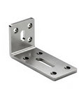 Heavy-Duty Stainless Steel L Bracket for Cabinet and Shelf Repair, 3.3 x 2.2 Inch Angle Brace, brushed finish