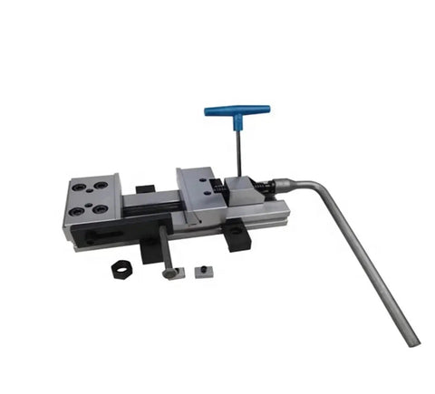 Rock Solid Modular Bench Vise For Cnc Milling Gt150a Gt150b heavy duty clamp with precision components and handle for shop projects.