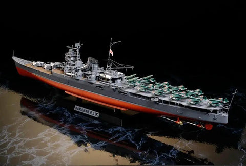 Premium Mogami Aircraft Carrier Model Kit In 1/350 Scale Detailed Plastic Assembly Set For Serious Hobbyists Seeking A Zero Hassle Build With Top Shelf Maritime Display Quality And Clean Lines, showcasing detailed assembly and aircraft.