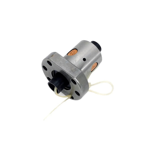 Top Shelf Sfu2005 Ballscrew Assembly Featuring Sbr20 Linear Guide Rails And Bk15 Bf15 End Supports For Cnc Routers Plus 3D Printers Delivers Hella Smooth Motion, close-up of metallic component with black and silver finish.