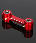 45mm Rear Lowering Link For XR Series Dual Sport Bikes, CNC Machined Suspension Linkage Arm In Red, Adjustable Shock Angle To Drop Ride Height About 1.75 Inches, Compatible With XR250R XR350R XR600R XR650L red anodized linkage arm with bearings