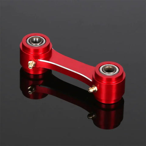 45mm Rear Lowering Link For XR Series Dual Sport Bikes, CNC Machined Suspension Linkage Arm In Red, Adjustable Shock Angle To Drop Ride Height About 1.75 Inches, Compatible With XR250R XR350R XR600R XR650L red anodized linkage arm with bearings