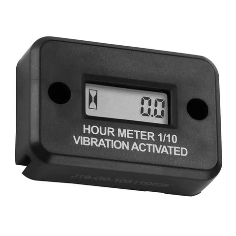Wireless Hour Meter For Lawn Mowers And Diesel Electric Engines Waterproof Digital Run Time Gauge Rugged Outdoor No Fuss Maintenance DJ103 Easy Install On Site black vibration activated hour meter with LCD display