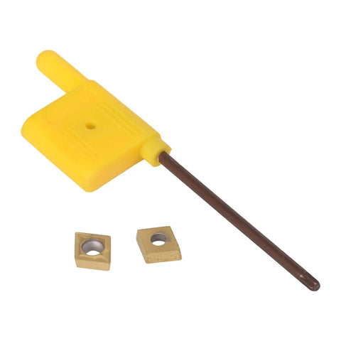 10 Pack CCMT060204 Carbide Inserts With SCLCR1010H06 Lathe Tool Holder for external turning, including carbide inserts and holder