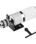 Top Shelf Knockout 775 DC Motor Table Drill Featuring B10 Chuck and Slick Variable Speed Switch with mounting bracket for DIY projects.