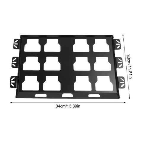 Badass Heavy Duty Mending Plate And Toolbox Bracket Crafted From Corrosion Resistant Stainless Steel, 34x30cm, sturdy design.