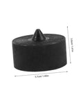 Heavy Duty Metal Shaft Protector Caps That Fit Grip-o-Matic Pullers Perfectly For Precision Spindle End Guards on Machine Axles and Cabinet Hardware With No Drilling Needed For A Smooth Industrial Build, black metal cap, 3.7 cm diameter.