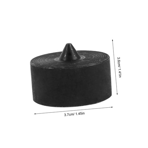 Heavy Duty Metal Shaft Protector Caps That Fit Grip-o-Matic Pullers Perfectly For Precision Spindle End Guards on Machine Axles and Cabinet Hardware With No Drilling Needed For A Smooth Industrial Build, black metal cap, 3.7 cm diameter.